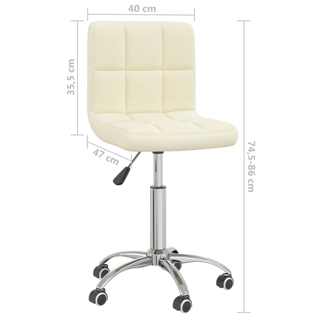 vidaXL Esszimmerstuhl Drehbar Creme Stoff