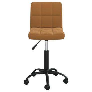 vidaXL Chaise de salle à manger pivotante velours marron