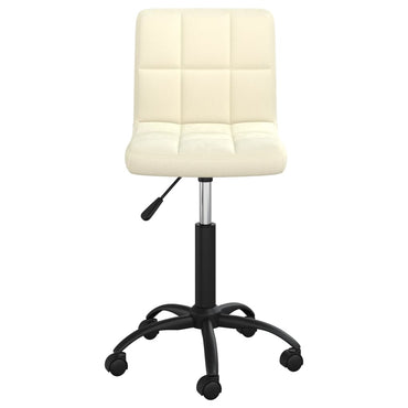 vidaXL Chaise de salle à manger pivotante crème velours
