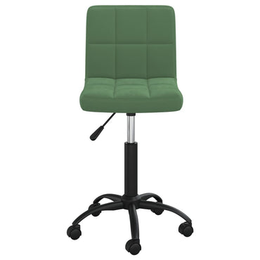 vidaXL Chaise de salle à manger pivotante Vert foncé Velours