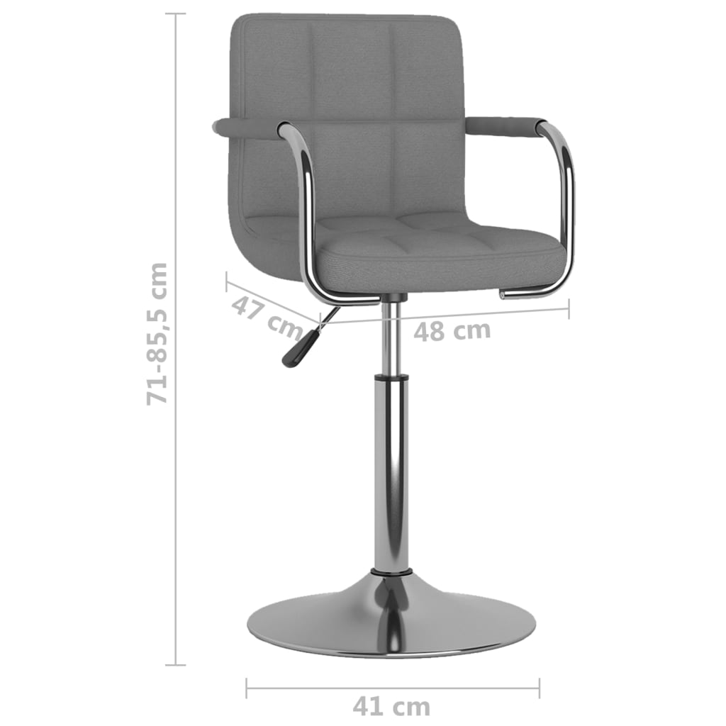 vidaXL Chaise de salle à manger gris clair tissu