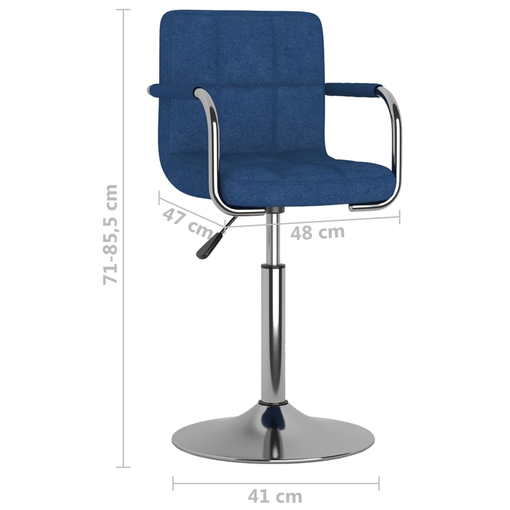 vidaXL Esszimmerstuhl Blau Stoff