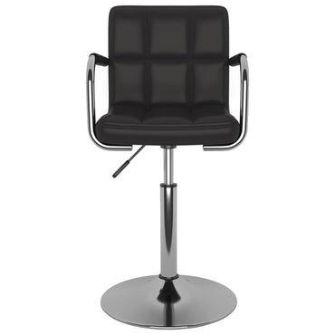 vidaXL Esszimmerstühle 4 Stk. Drehbar Schwarz Kunstleder