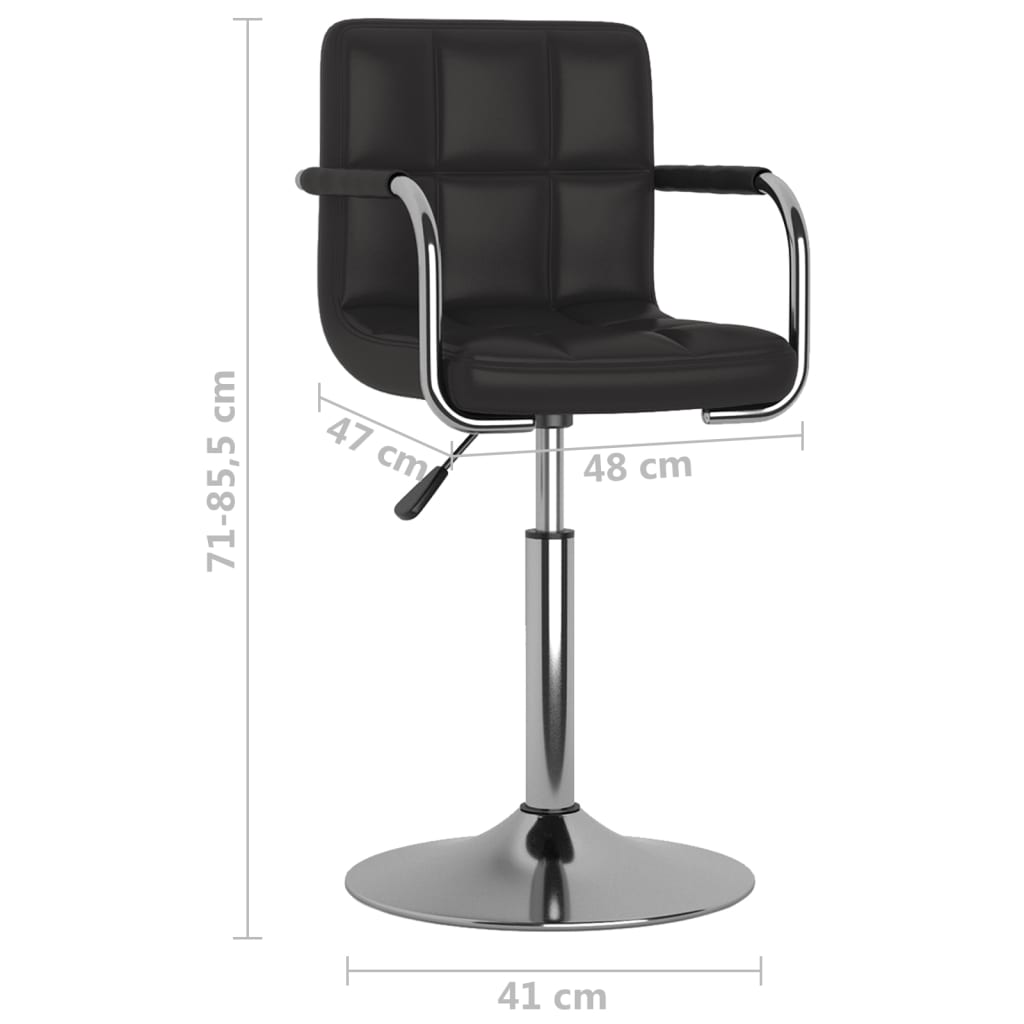 vidaXL Chaise de salle à manger noire en similicuir