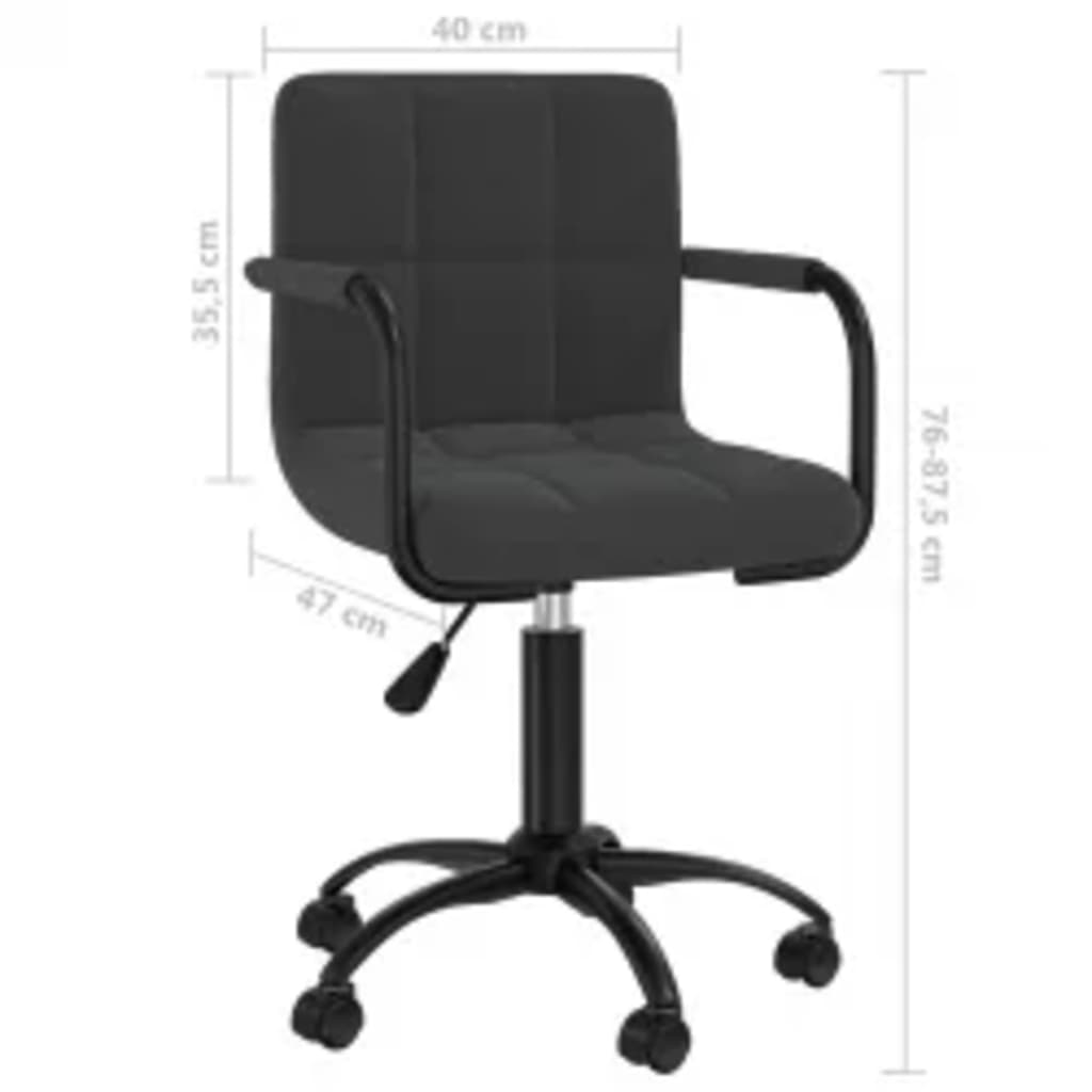 vidaXL Esszimmerstühle 6 Stk. Drehbar Schwarz Samt