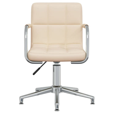 vidaXL Esszimmerstuhl Drehbar Creme Stoff