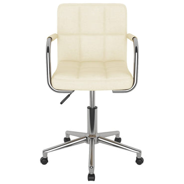 vidaXL Esszimmerstuhl Drehbar Creme Stoff