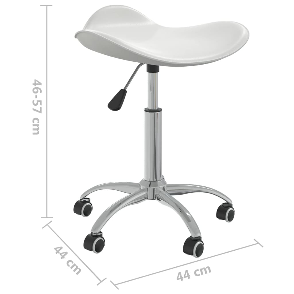 vidaXL Chaise de salle à manger pivotante Blanche Similicuir