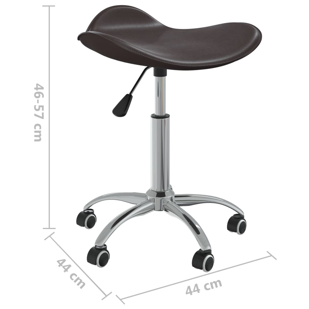vidaXL Chaise de salle à manger pivotante Similicuir marron