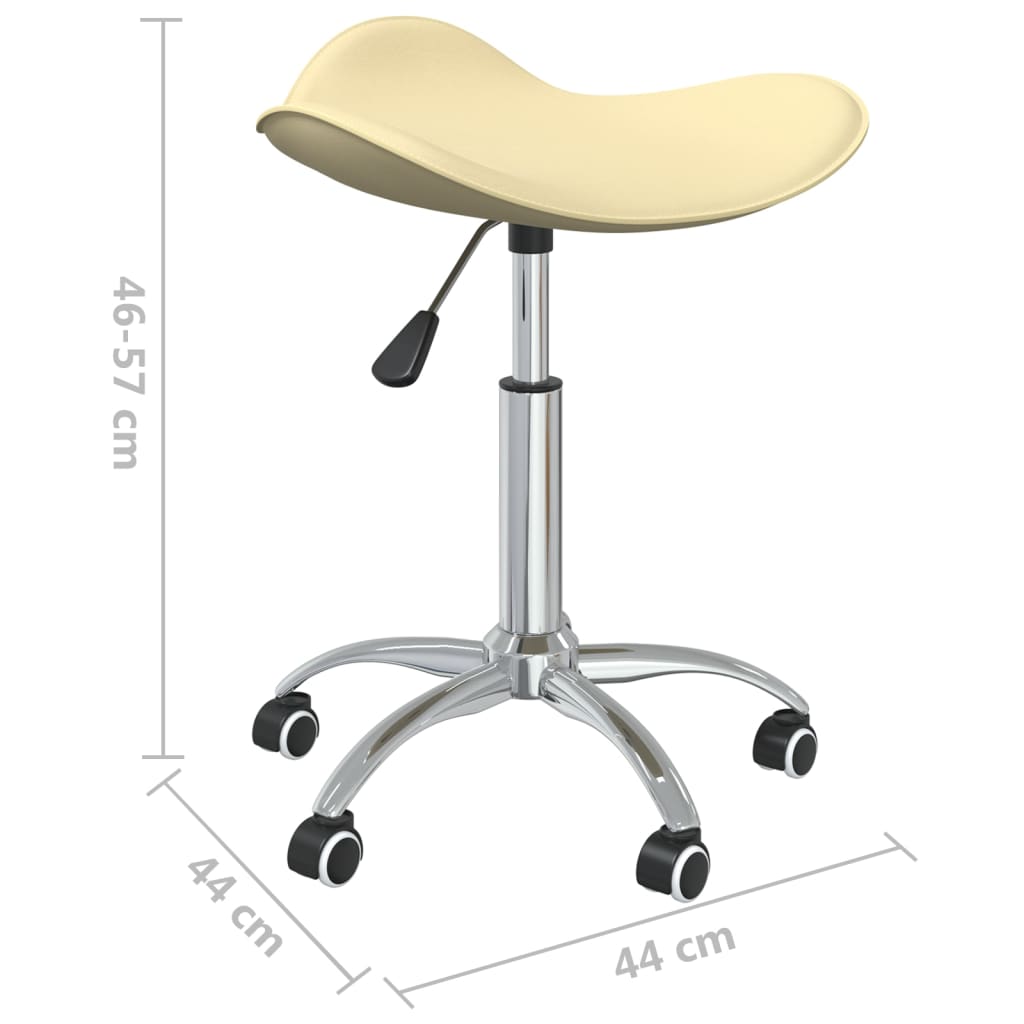 vidaXL Chaise de salle à manger pivotante crème en similicuir