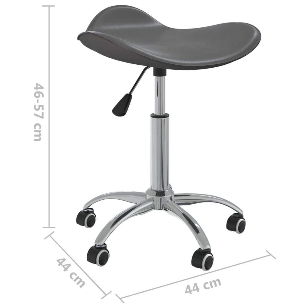 vidaXL Chaise de salle à manger pivotante gris similicuir