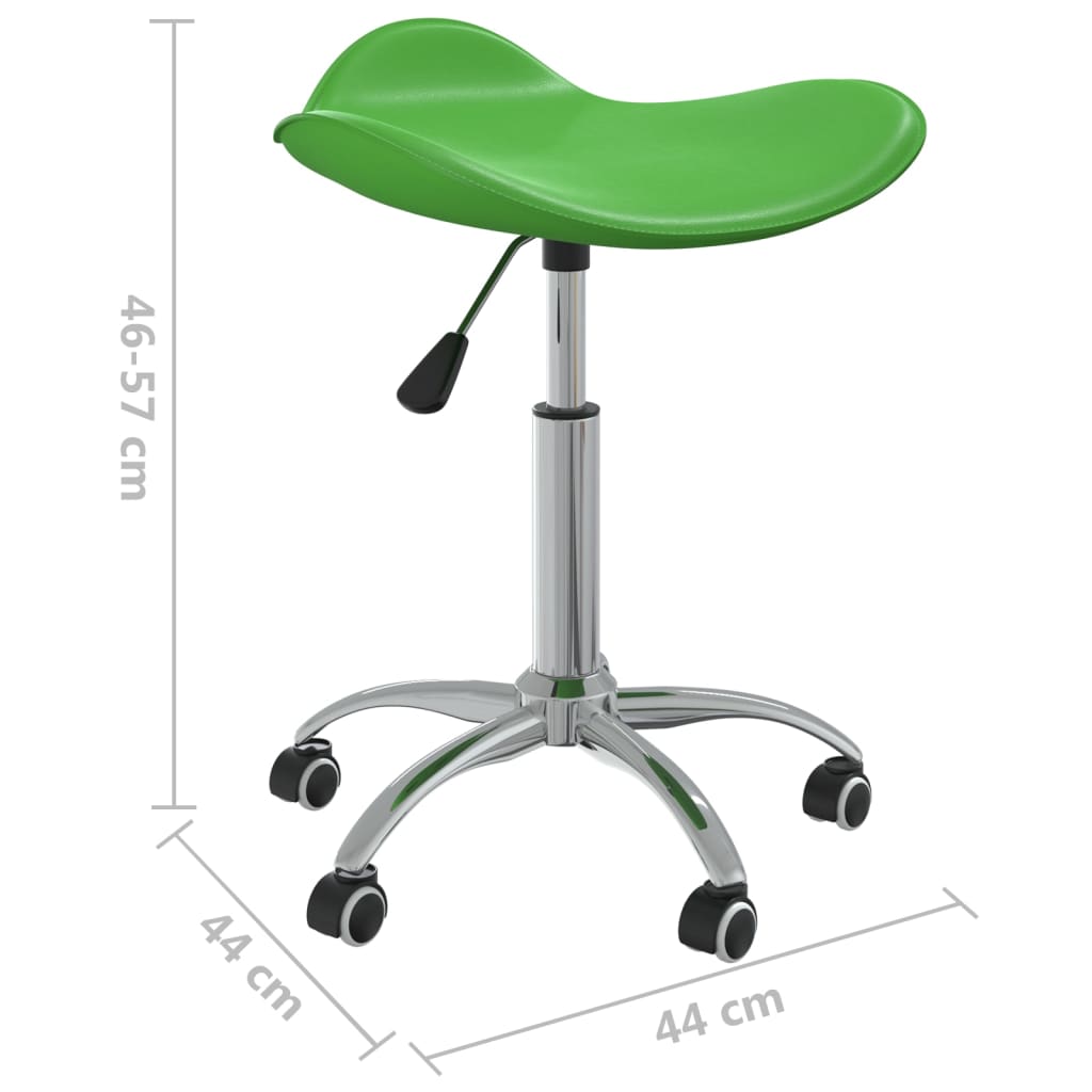 vidaXL Chaise de salle à manger pivotante Vert Similicuir