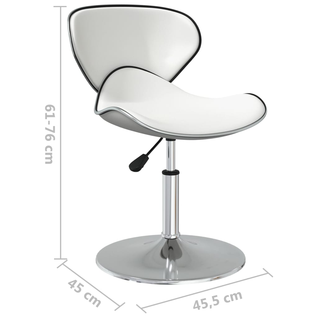 vidaXL Chaises de salle à manger 4 pcs Similicuir blanc