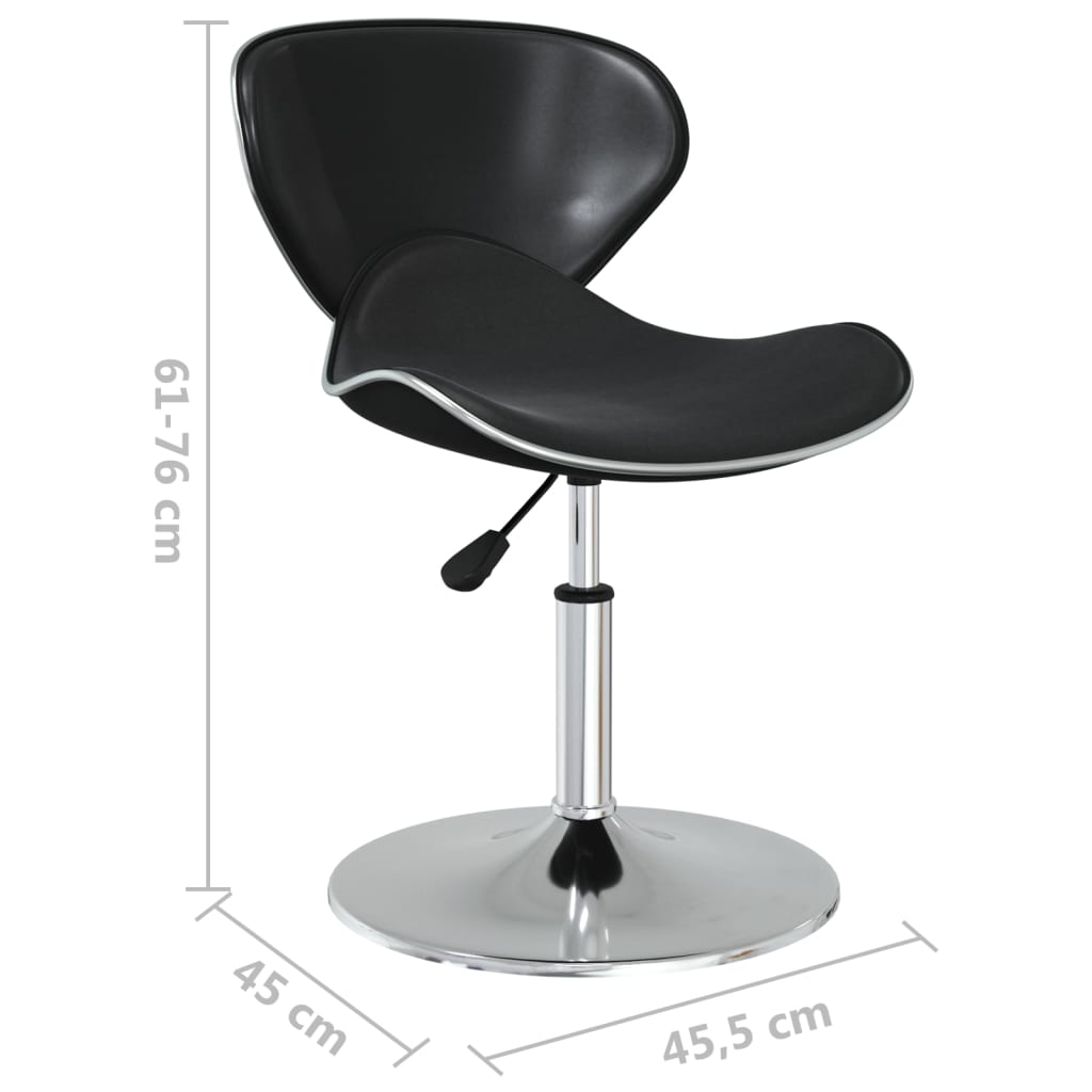 vidaXL Chaises de salle à manger 4 pcs Similicuir Noir
