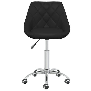 vidaXL Esszimmerstuhl Drehbar Schwarz Kunstleder