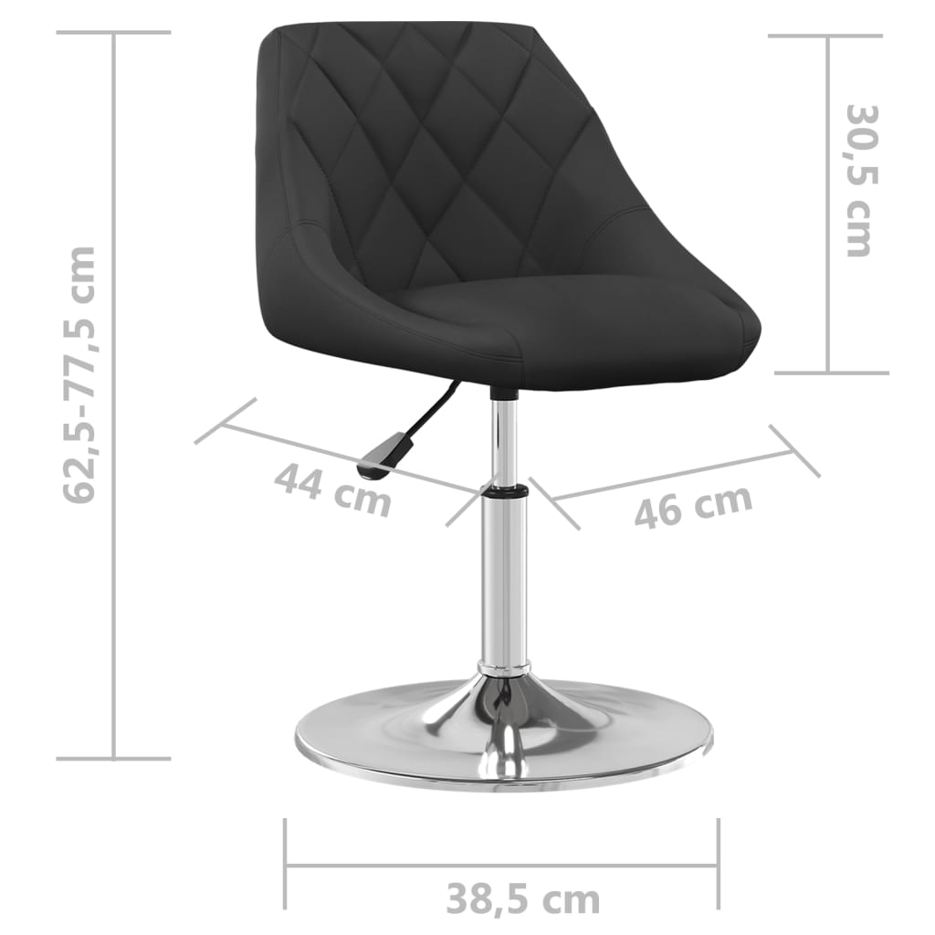 vidaXL Chaises de salle à manger pivotantes 6 pcs Velours noir