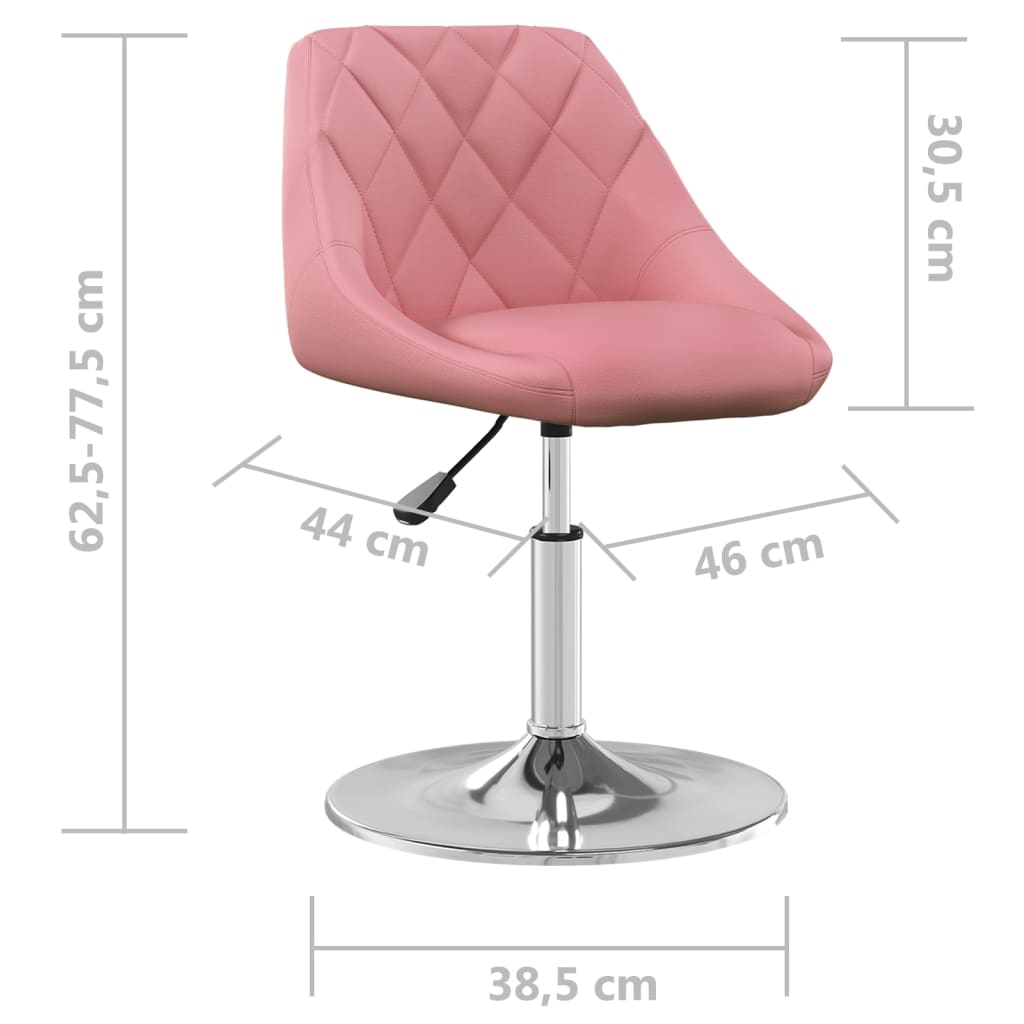vidaXL Chaises de salle à manger 6 pcs pivotantes velours rose