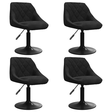 vidaXL Chaises de salle à manger 4 pcs pivotantes velours noir