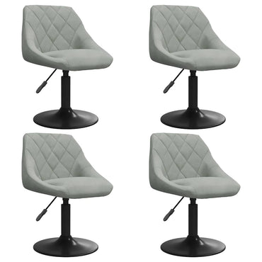 vidaXL Chaises de salle à manger 4 pcs pivotantes velours gris clair