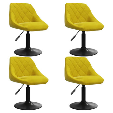 vidaXL Chaises de salle à manger 4 pcs pivotantes velours jaune moutarde