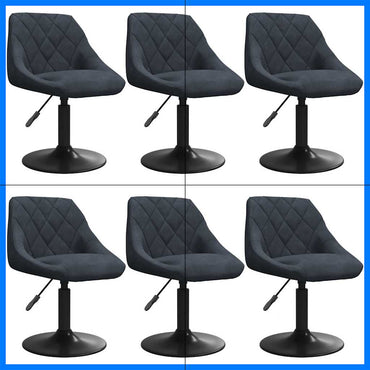 vidaXL Chaises de salle à manger 6 pcs pivotantes velours gris foncé
