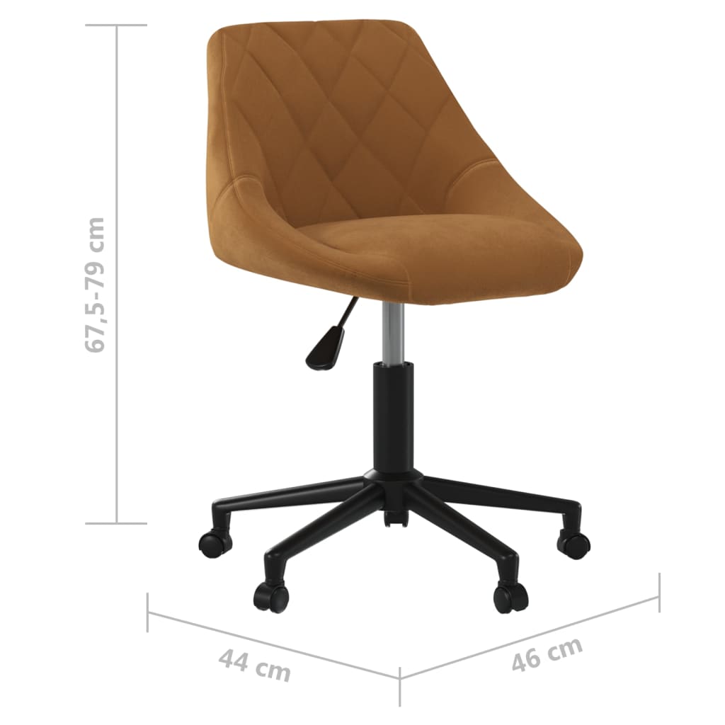 vidaXL Esszimmerstuhl Drehbar Braun Samt
