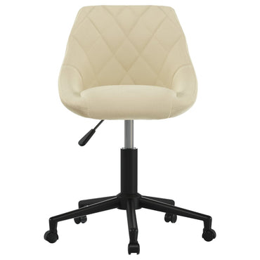 Chaise de salle à manger pivotante vidaXL crème velours