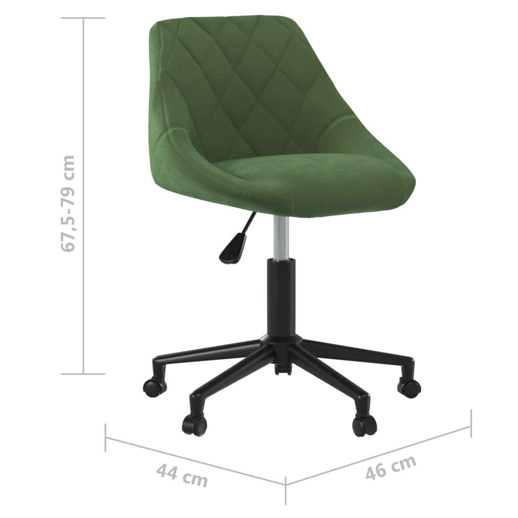 vidaXL Chaise de salle à manger pivotante velours vert foncé