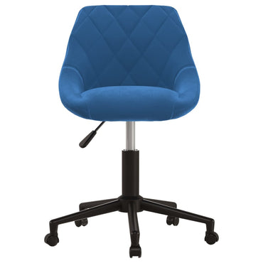 vidaXL Chaise de salle à manger pivotante velours bleu