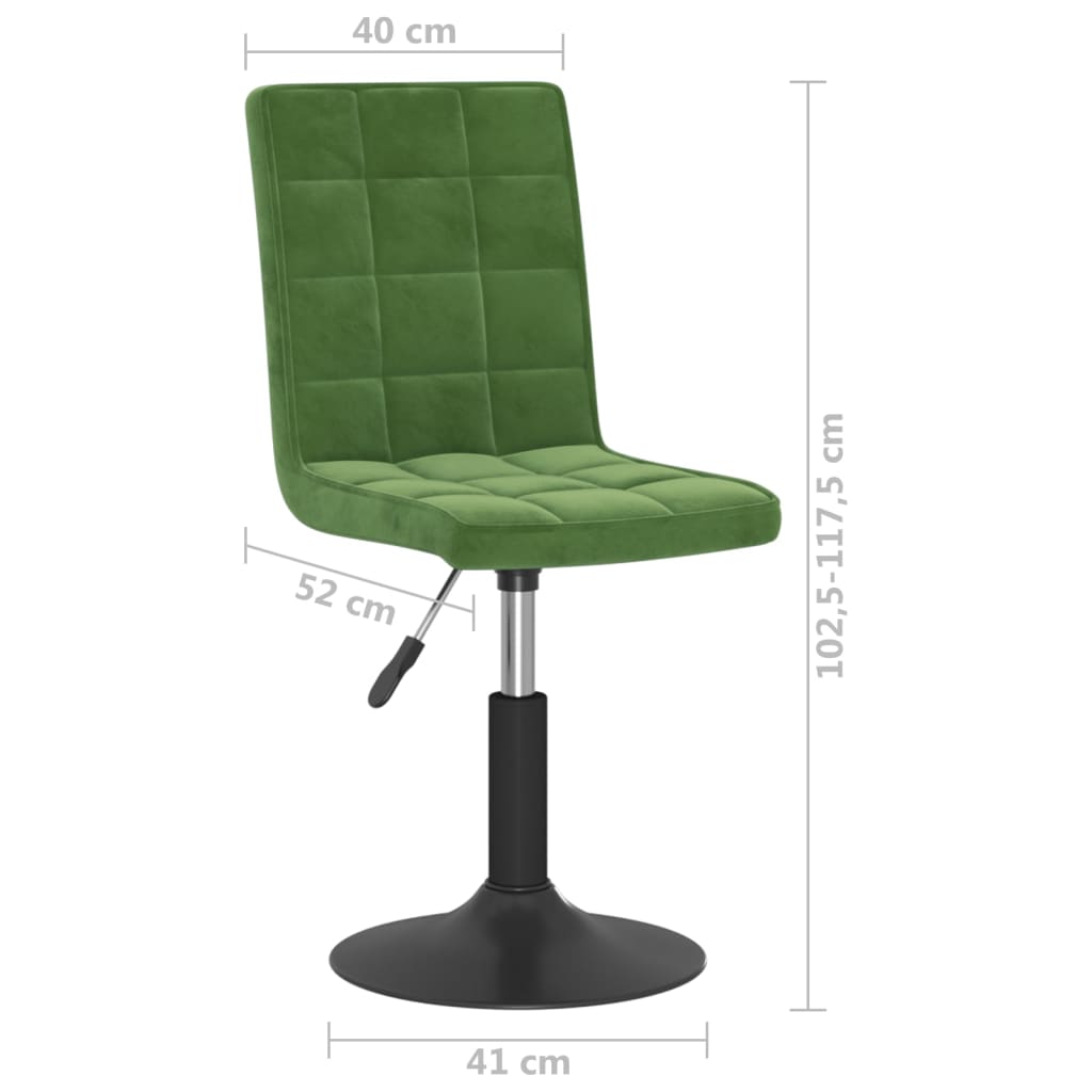 vidaXL Esszimmerstühle 6 Stk. Drehbar Dunkelgrün Samt