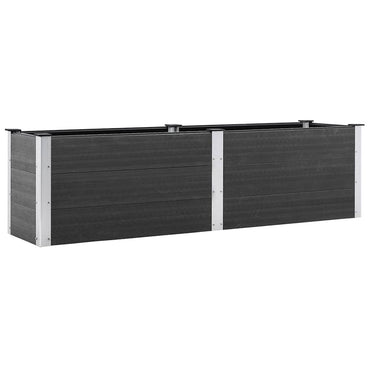 vidaXL Garten-Hochbeet 200x50x54 cm WPC Grau