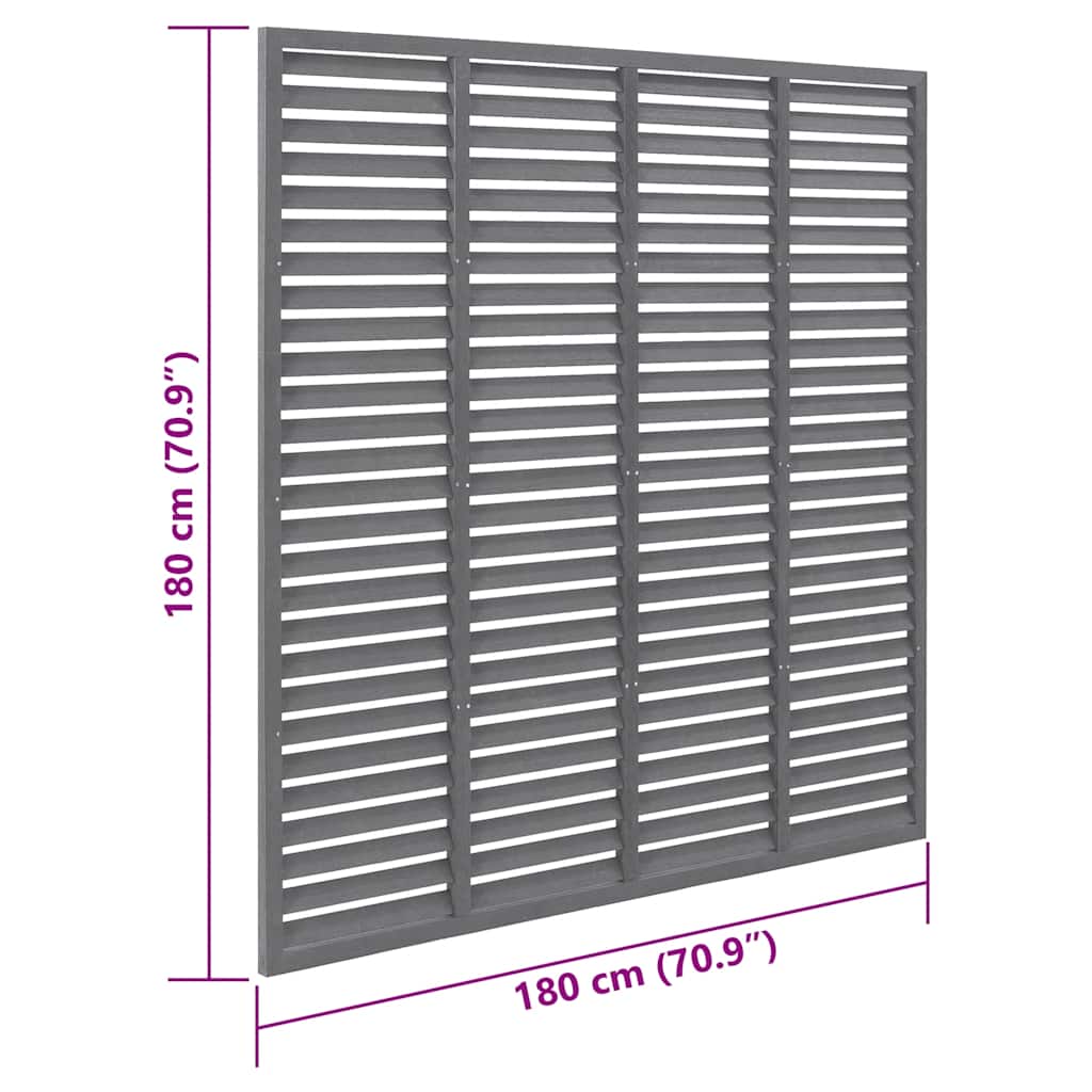 vidaXL Lamellenzaun WPC 180x180 cm Grau