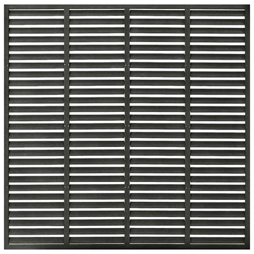 vidaXL Lamellenzaun WPC 180x180 cm Dunkelgrau
