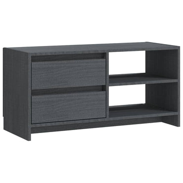 vidaXL TV-Schrank Grau 80x31x39 cm Massivholz Kiefer