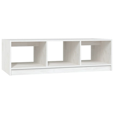 vidaXL Couchtisch Weiß 110x50x34 cm Massivholz Kiefer