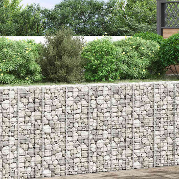 vidaXL Gabionen-Hochbeete 3 Stk. 30x30x100 cm Eisen