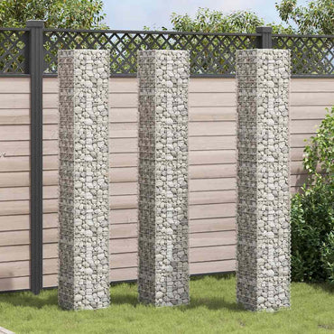 vidaXL Gabionen-Hochbeete 3 Stk. 30x30x200 cm Eisen