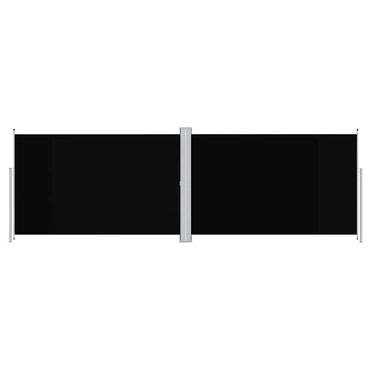 vidaXL Seitenmarkise Ausziehbar Schwarz 200x600 cm