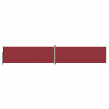 vidaXL Seitenmarkise Ausziehbar Rot 220x1200 cm