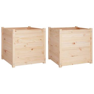 vidaXL Jardinières 2 pcs 60x60x60 cm Bois de pin massif