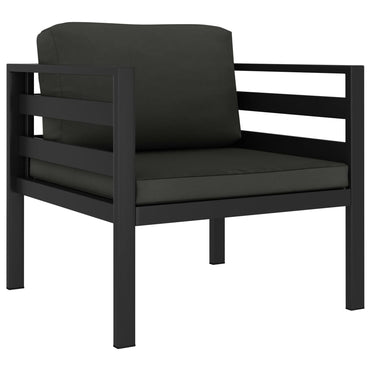 vidaXL Canapés individuels 2 pcs avec coussins aluminium anthracite