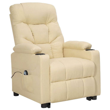 vidaXL Aufstehsessel Creme Stoff