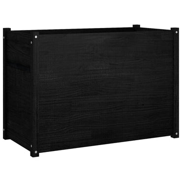 vidaXL Pflanzkübel Schwarz 100x50x70 cm Massivholz Kiefer