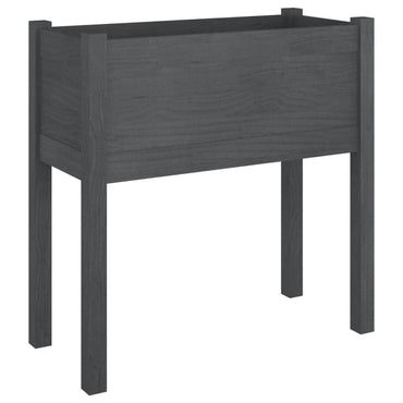 vidaXL Pflanzkübel Grau 70x31x70 cm Massivholz Kiefer