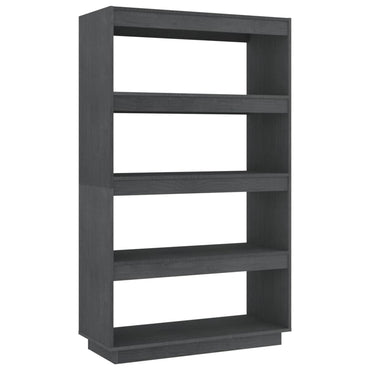 vidaXL Étagère/Séparateur de pièce gris 80x35x135 cm Bois de pin massif