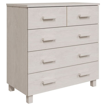vidaXL Sideboard HAMAR Weiß 79x40x80 cm Massivholz Kiefer