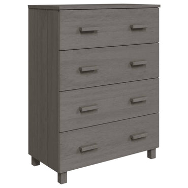 vidaXL Buffet HAMAR Gris clair 79x40x103,5 cm Bois de pin massif