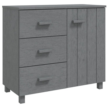 vidaXL Buffet HAMAR Gris foncé 90x40x80 cm Bois de pin massif