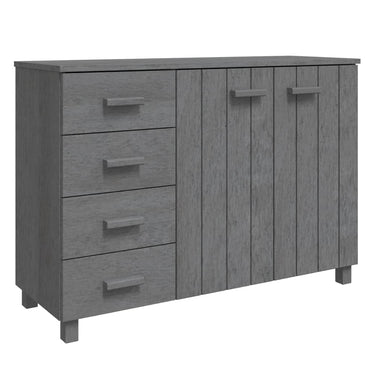 vidaXL Buffet HAMAR Gris foncé 113x40x80 cm Bois de pin massif