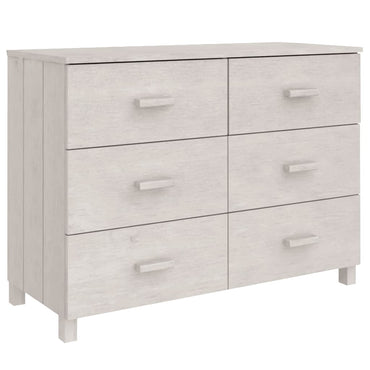 vidaXL Buffet HAMAR blanc 113x40x80 cm Bois de pin massif